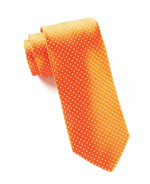 Pindot Tangerine Tie