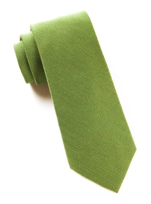 Solid Wool Moss Tie