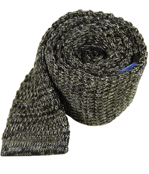 Scramble Knit Silver Tie