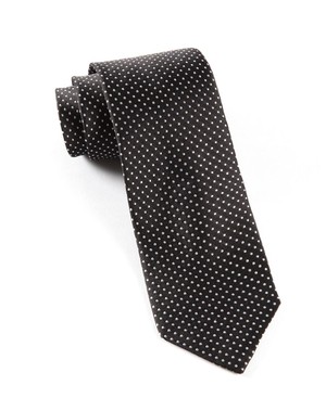Pindot Black Tie