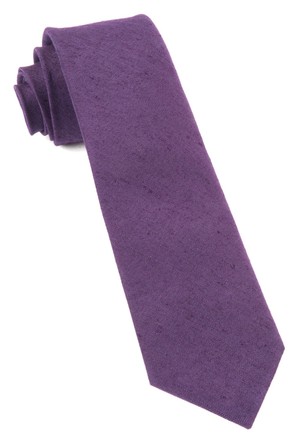 Linen Row Eggplant Tie