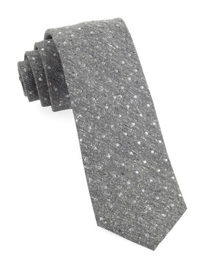Knotted Dots Grey Tie