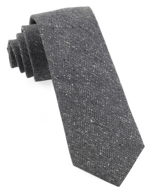 Threaded Zig-Zag Grey Tie