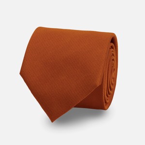 Grosgrain Solid Burnt Orange Tie