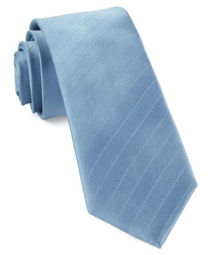 Herringbone Vow Steel Blue Tie