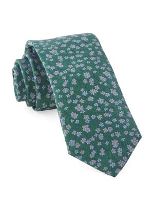 Free Fall Floral Kelly Green Tie