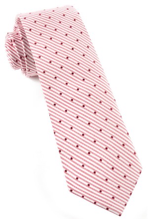 Down The Aisle Dots Red Tie