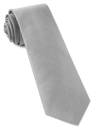 Melange Twist Solid Silver Tie