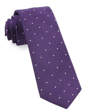 Dotted Report Plum Tie