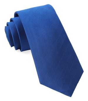 Herringbone Vow Royal Blue Tie