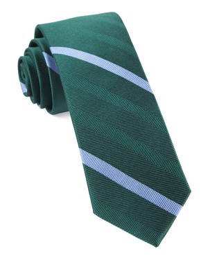 Goal Line Stripe Hunter Green Tie