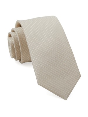 Dotted Spin Light Champagne Tie