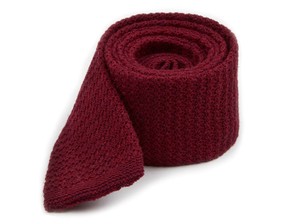 Knitted Soul Solid Burgundy Tie