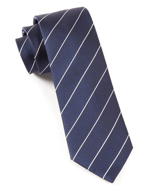 Pencil Pinstripe Classic Navy Tie