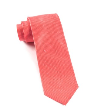 Fountain Solid Coral Tie