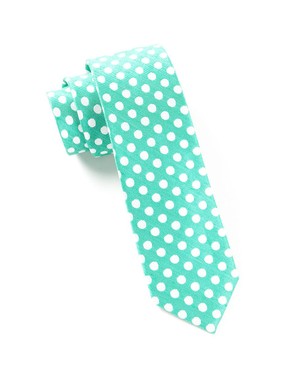 Cherry Beach Dots Mint Tie