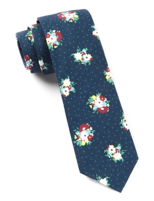 Outland Floral Navy Tie