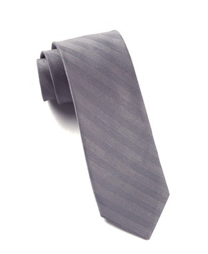 Invisible Stripe Silver Tie