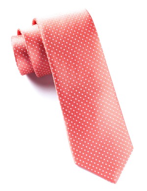 Pindot Coral Tie