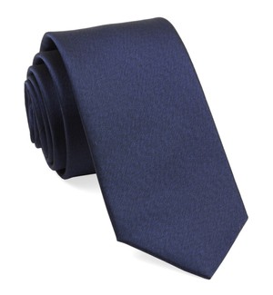 Melange Twist Solid Navy Tie
