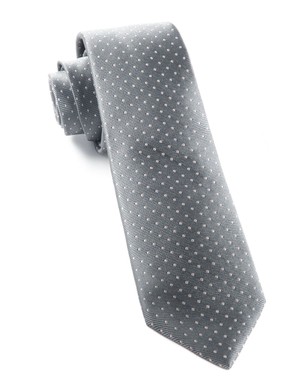 Mini Dots Grey Tie