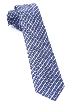 Textured Checks Purple Tie