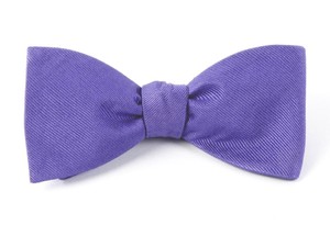 Grosgrain Solid Violet Bow Tie