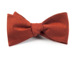 Astute Solid Orange Bow Tie