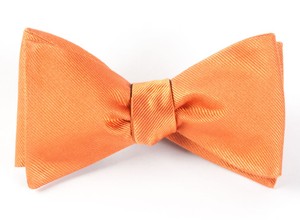 Grosgrain Solid Orange Bow Tie