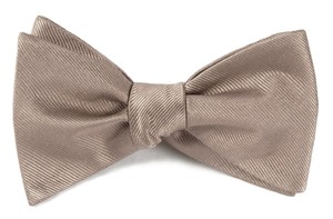 Grosgrain Solid Champagne Bow Tie