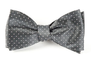 Mini Dots Charcoal Bow Tie