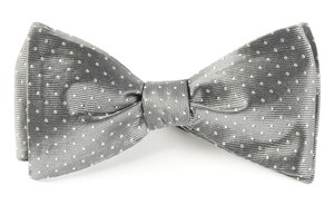Mini Dots Grey Bow Tie