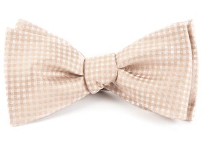 Be Married Checks Champagne Bow Tie
