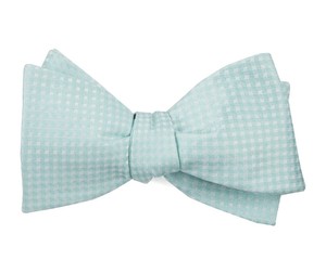 Be Married Checks Spearmint Bow Tie
