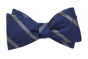 Wheelhouse Stripe Navy Bow Tie