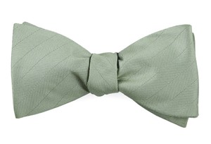 Herringbone Vow Sage Green Bow Tie