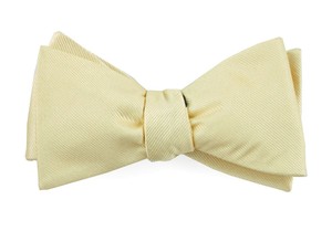 Grosgrain Solid Butter Bow Tie