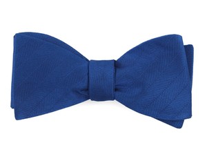 Herringbone Vow Royal Blue Bow Tie