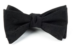 Designer Paisley Black Bow Tie