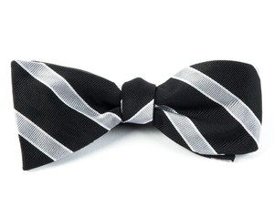 Honor Stripe Black Bow Tie