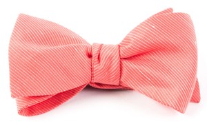Fountain Solid Coral Bow Tie