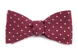 Dotted Dots Burgundy Bow Tie