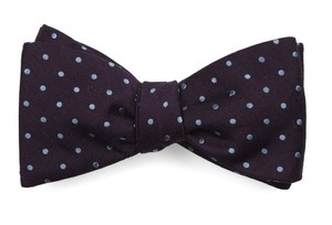 Dotted Dots Eggplant Bow Tie