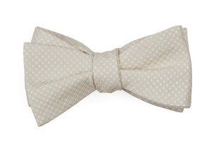 Dotted Spin Light Champagne Bow Tie