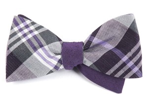 Crystal Wave Row Purple Bow Tie