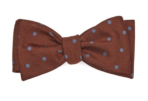 Dotted Hitch Orange Bow Tie