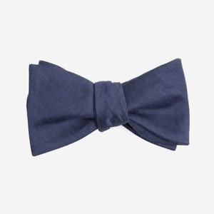 Linen Row Navy Bow Tie