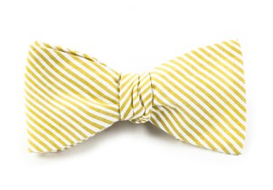 Seersucker Yellow Bow Tie