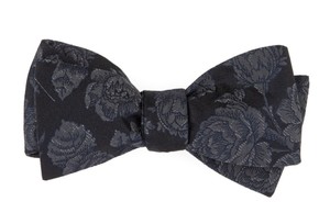 Ritz Floral Black Bow Tie