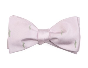 Mumu Weddings - Cactus Blush Pink Bow Tie